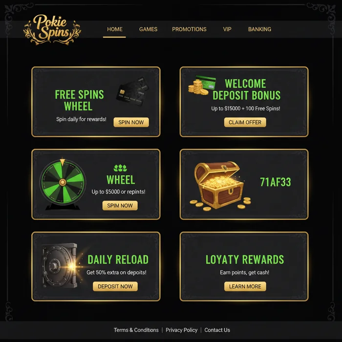 Pokie Spins Casino Bonus